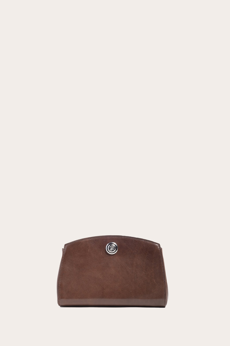 Pushlock Clutch Dark Brown - Liffner