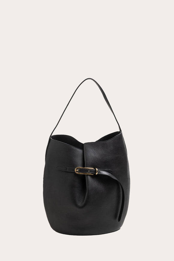 Belted Bucket Bag Large Black