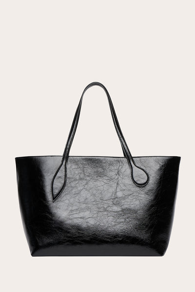 MegaSproutToteGlossyBlackFront