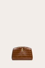 Pushlock Clutch Chestnut Croc