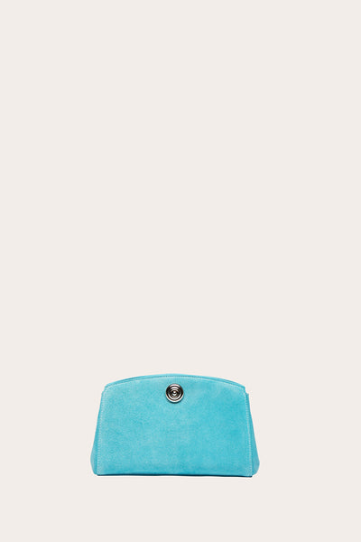 Pushlock Clutch Smeraldo Suede