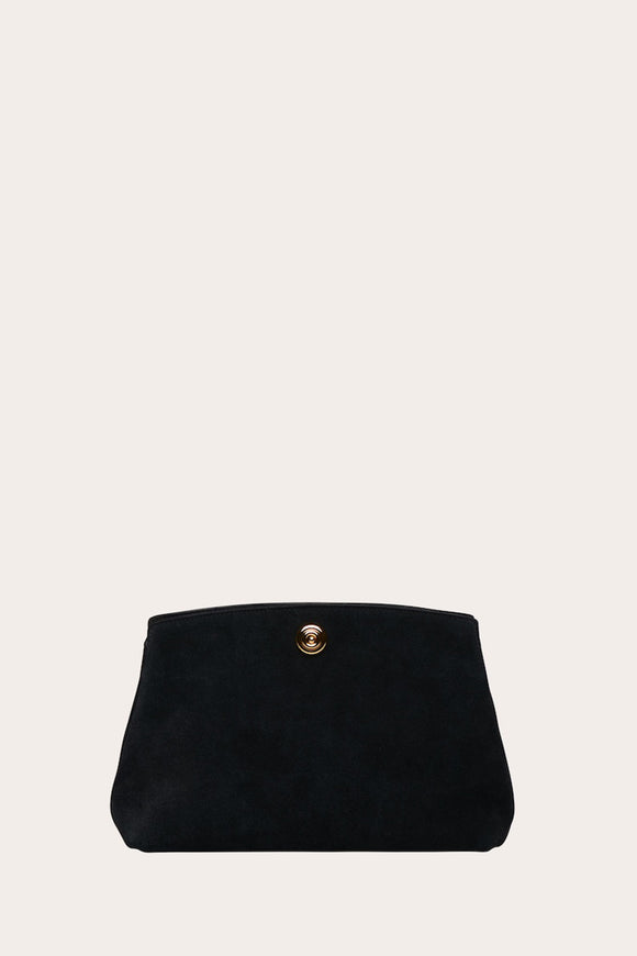 Pushlock Pouch Black Suede