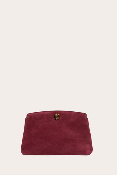 Pushlock Pouch Burgundy Suede
