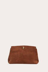 Pushlock Pouch Saddle Brown Suede