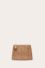 Zip Clutch Beige Lizard