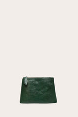 Zip Clutch Emerald Lizard