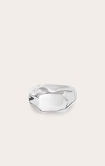 Ice Cube Pinky Ring Silver